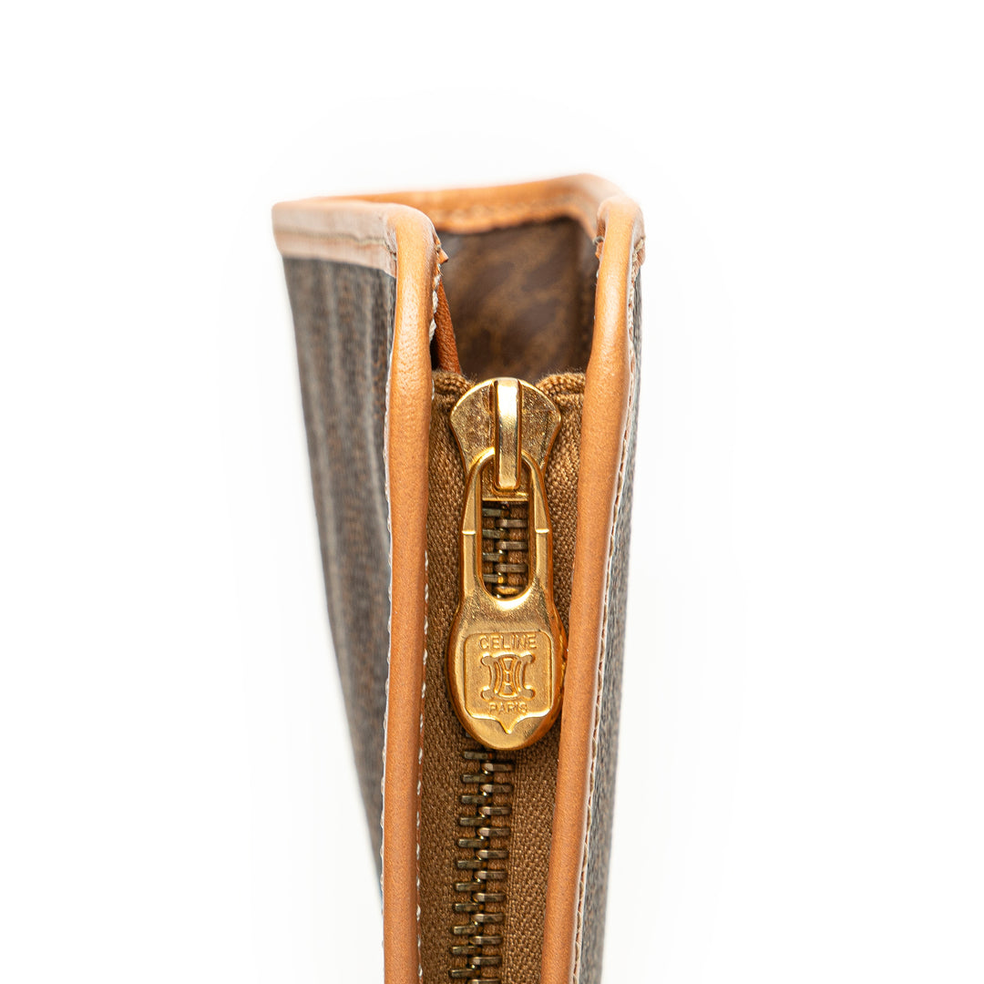 Macadam Coated Canvas Clutch Brown - Gaby Paris