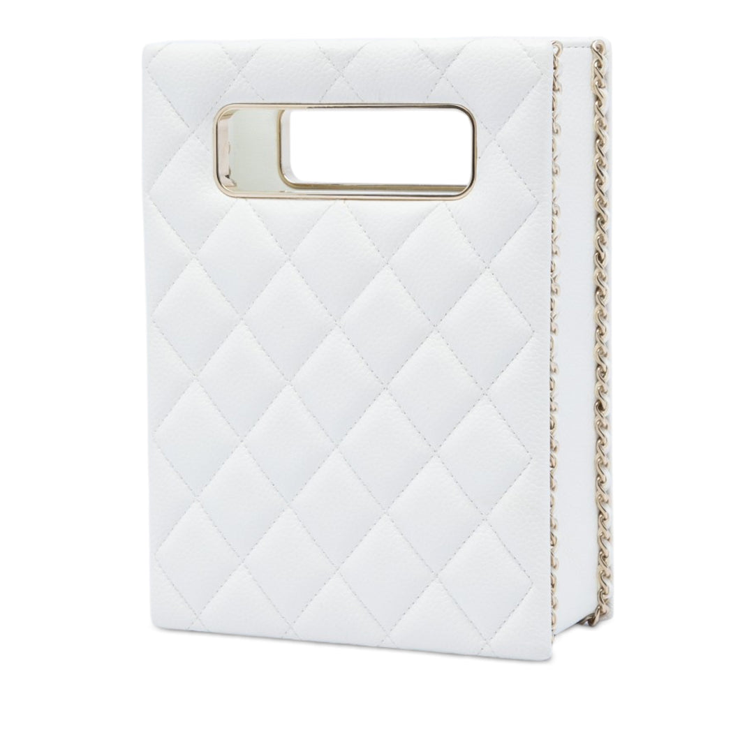Chanel Mini Matelassé Caviar Cut Out Evening Cabas