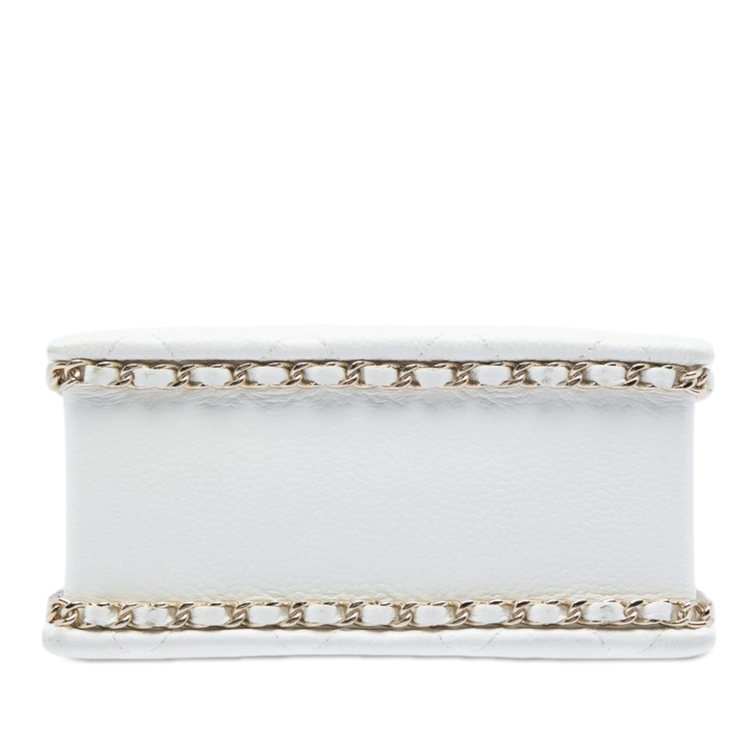 Chanel Mini Matelassé Caviar Cut Out Evening Cabas