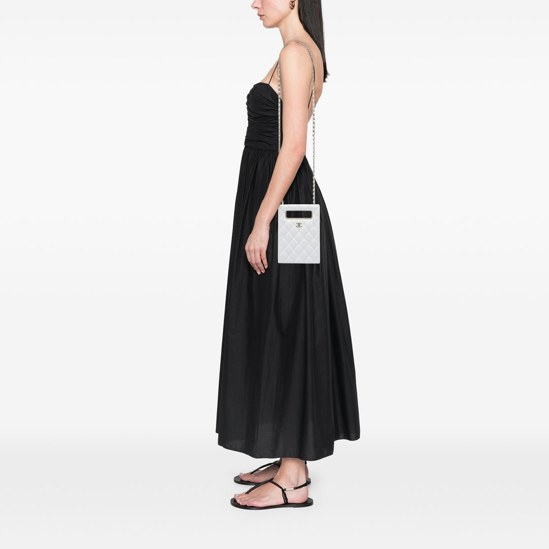 Chanel Mini Matelassé Caviar Cut Out Evening Cabas