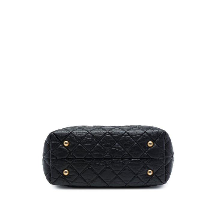 Chanel Matelassé vieilli Reissue 2.55 Cabas Cuir de veau Noir – vue 3 – GABY PARIS