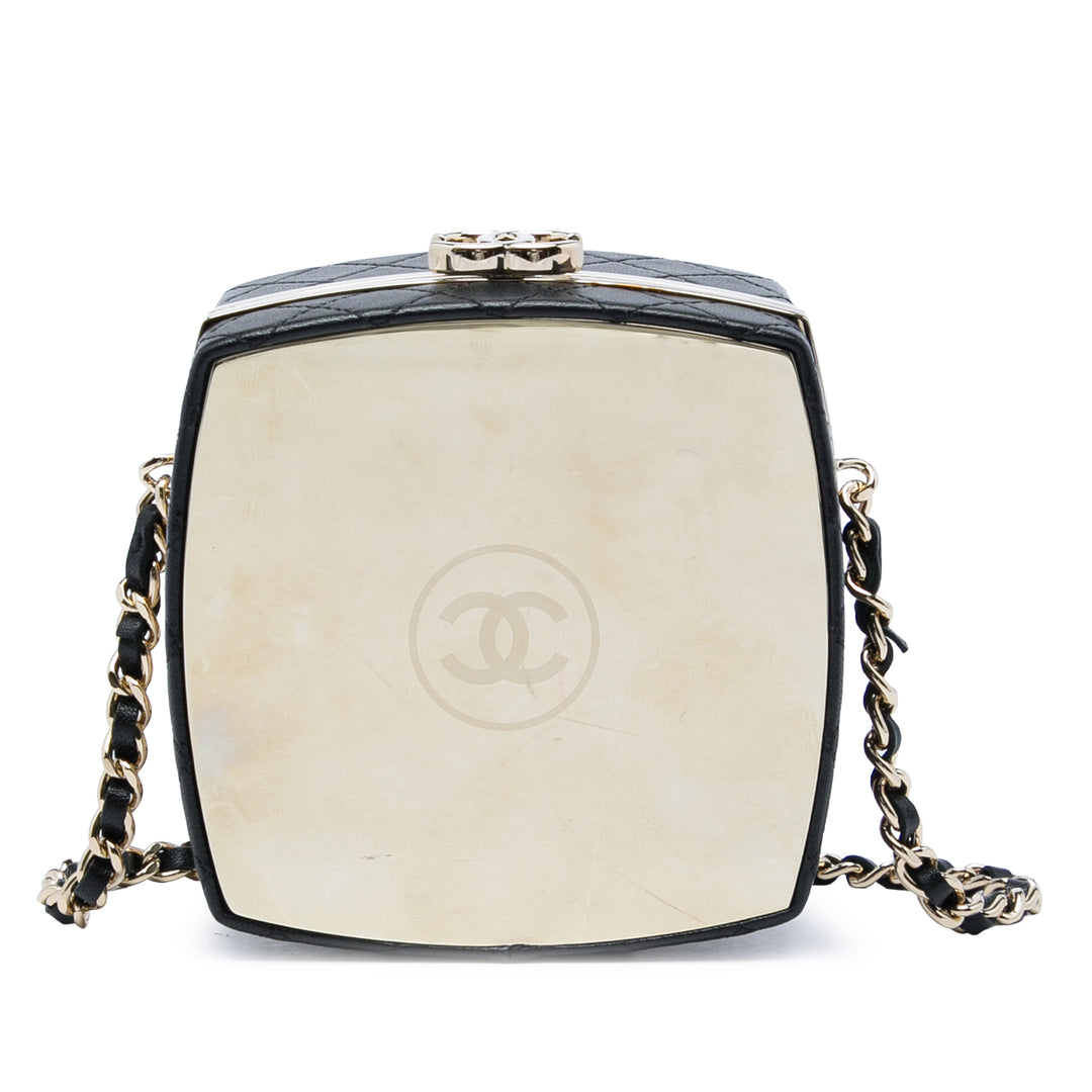 Chanel Pochette Matelassé Make Up Boîte avec chaîne Cuir d'agneau Noir – vue principale – GABY PARIS