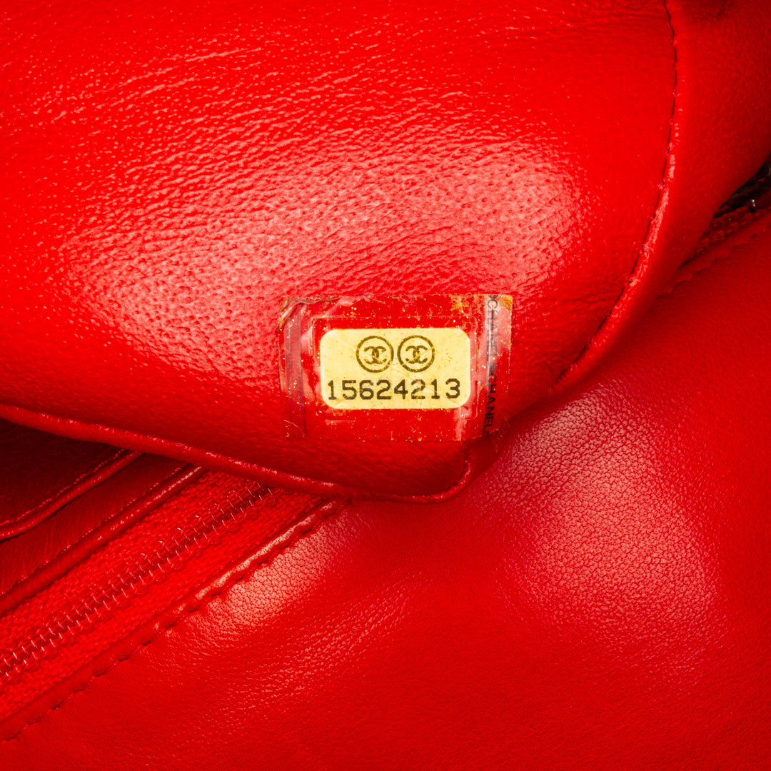 New Mini Classic Lambskin Single Flap Red - Gaby Paris