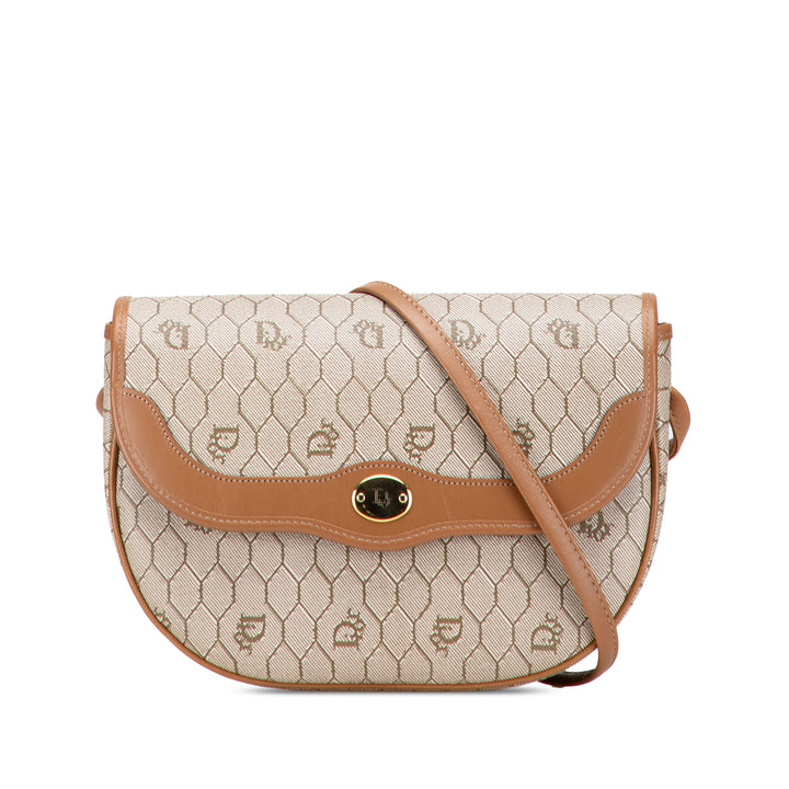 Dior Honeycomb Coated Toile Sac porté croisé Marron – GABY PARIS Authentique