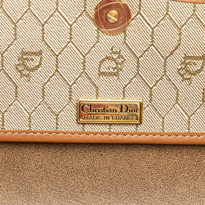 Dior Honeycomb Coated Toile Sac porté croisé Marron – GABY PARIS Authentique