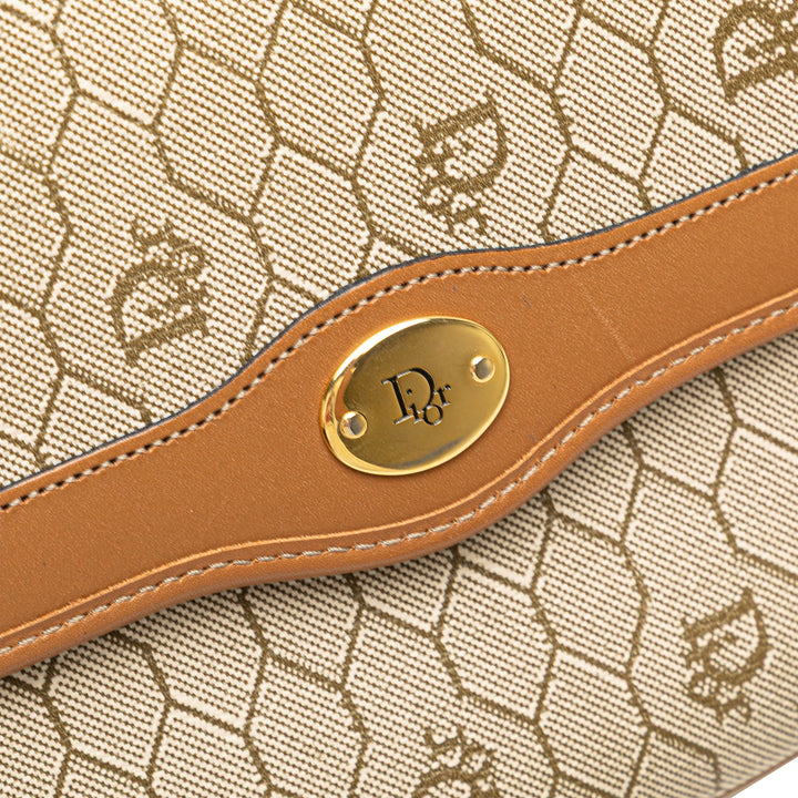 Dior Honeycomb Coated Toile Sac porté croisé Marron – GABY PARIS Authentique