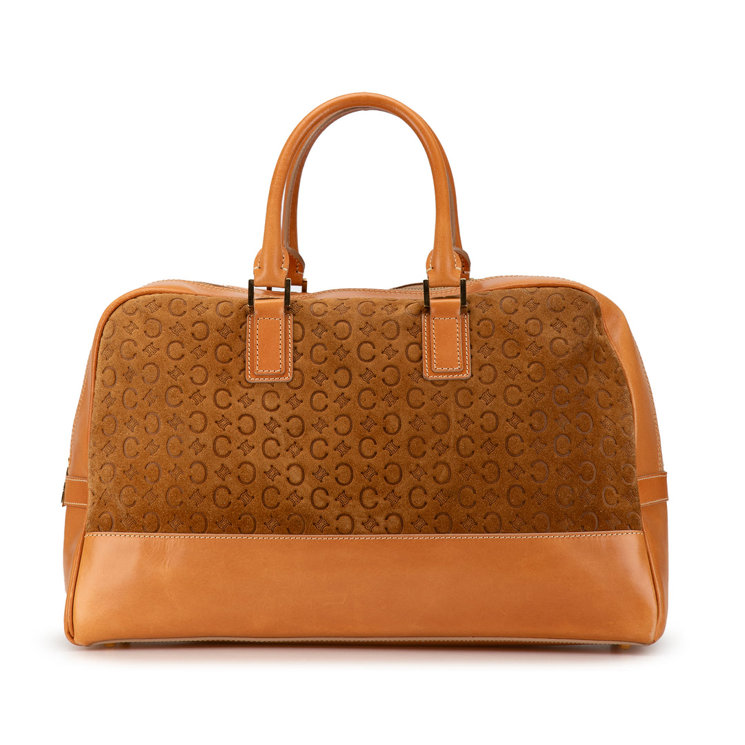 Celine Suede C Macadam Handbag Brown - GABY PARIS