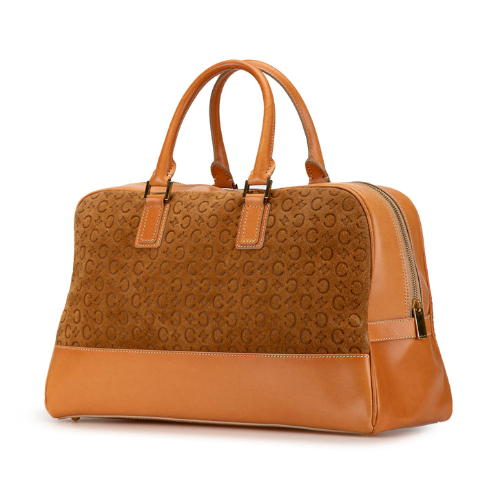 Celine Suede C Macadam Handbag Brown - GABY PARIS