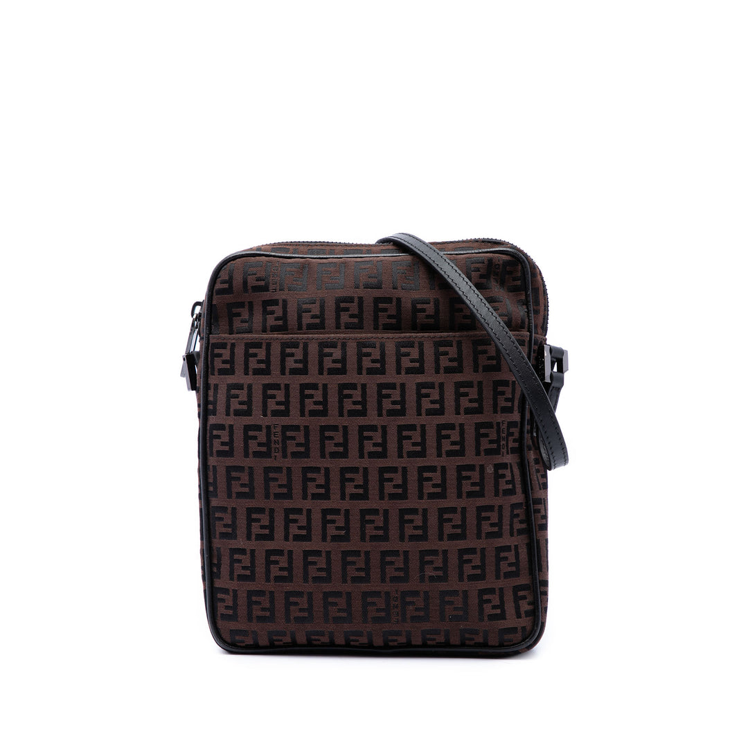 Fendi Sac bandoulière Zucchino Marron – vue principale – GABY PARIS