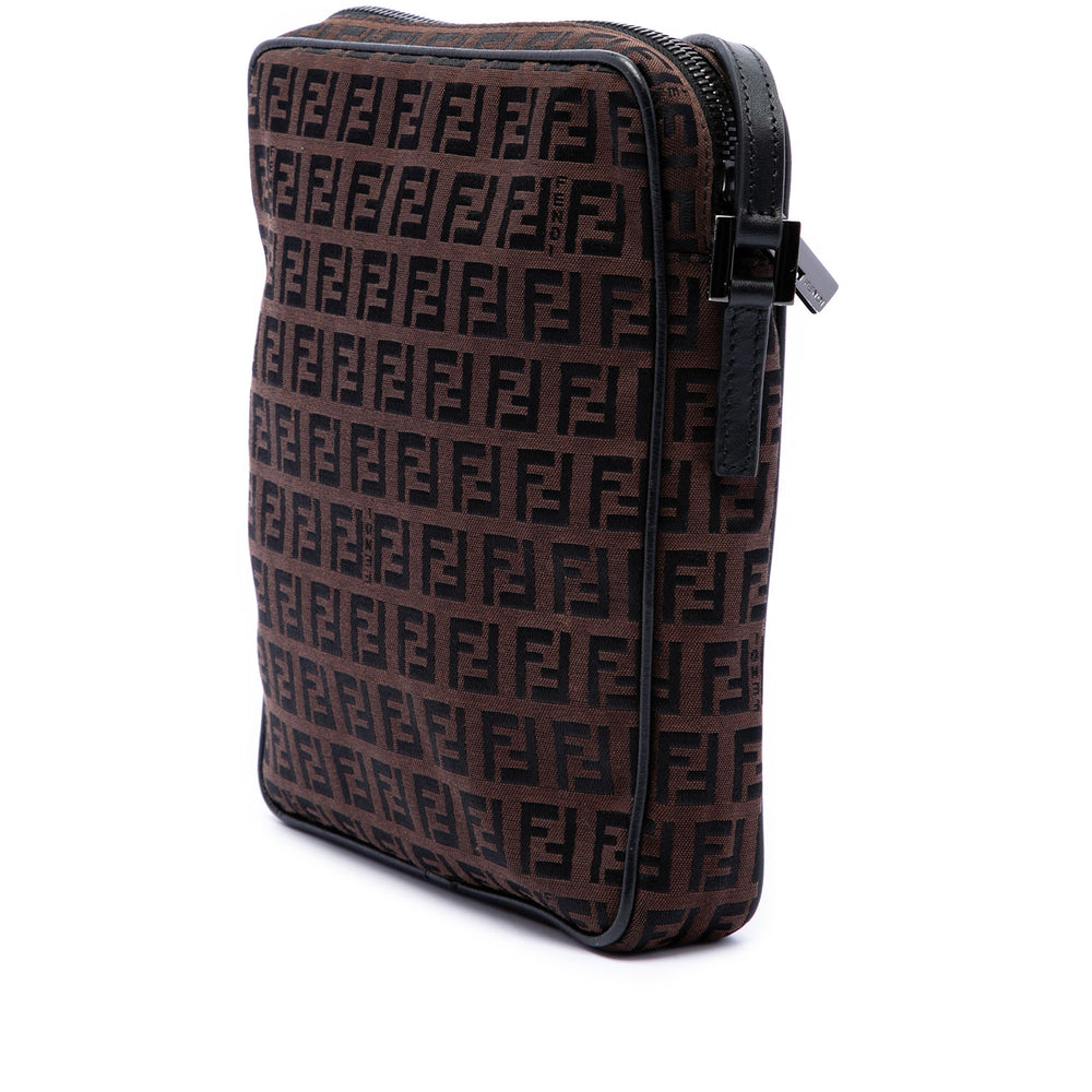 Fendi Sac bandoulière Zucchino Marron – vue 2 – GABY PARIS