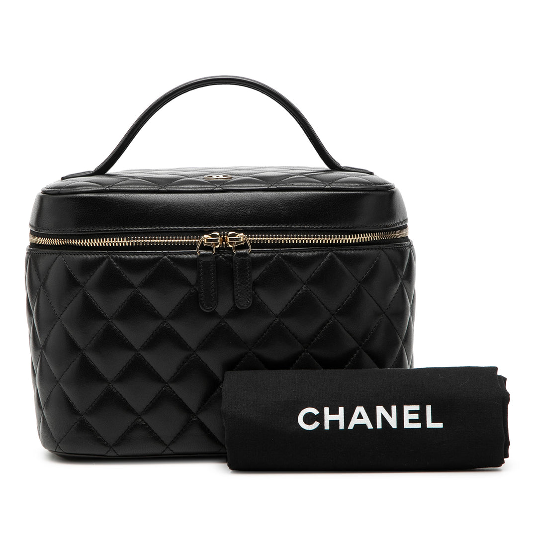 Chanel CC Matelassé Cuir d’agneau Vanity