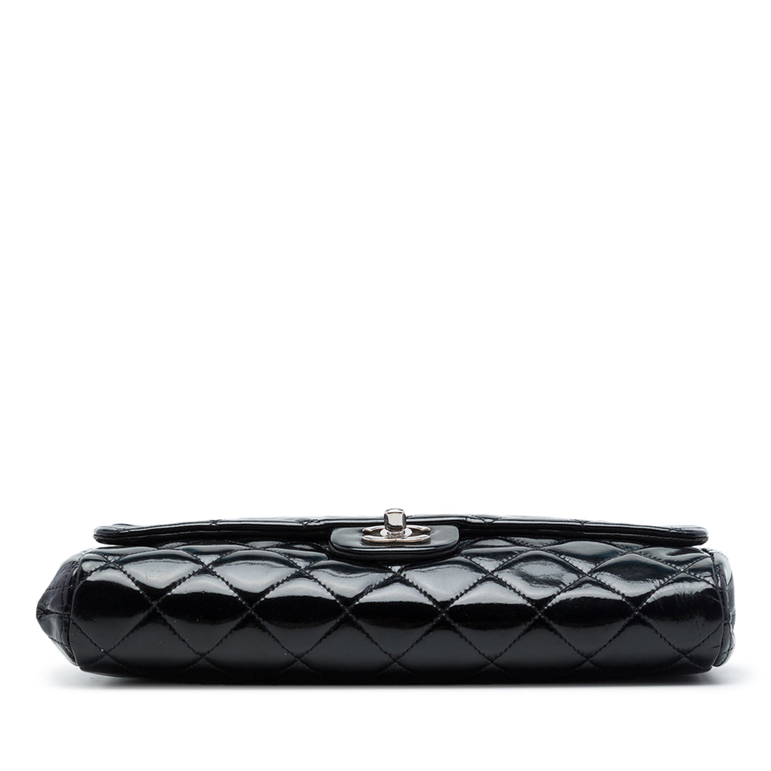 CC Matelassé à rabat Pochette avec chaîne Noir