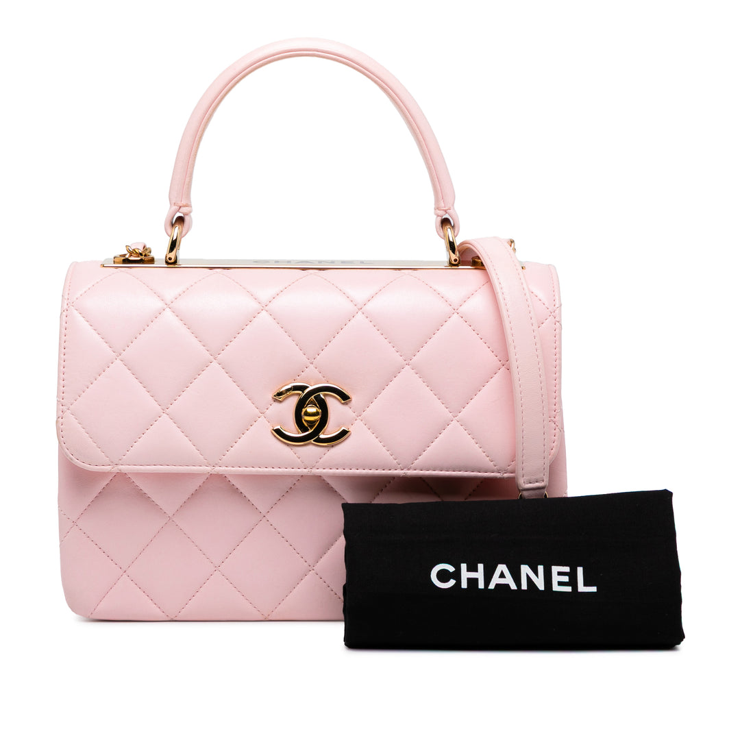 Chanel Small Quilted Cuir d’agneau Trendy CC Flap Rose – GABY PARIS Authentique