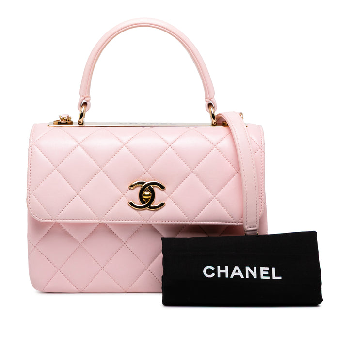 Chanel Small Quilted Cuir d’agneau Trendy CC Flap Rose – GABY PARIS Authentique