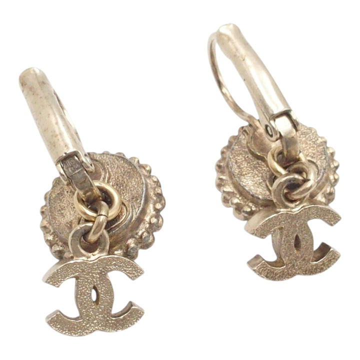 Chanel CC plaqué Perles fantaisie Strass Clip On Boucles d’oreilles