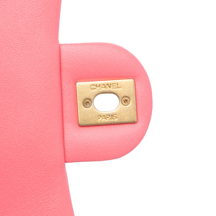 Mini Quilted Lambskin Funky Town Flap Pink - Gaby Paris