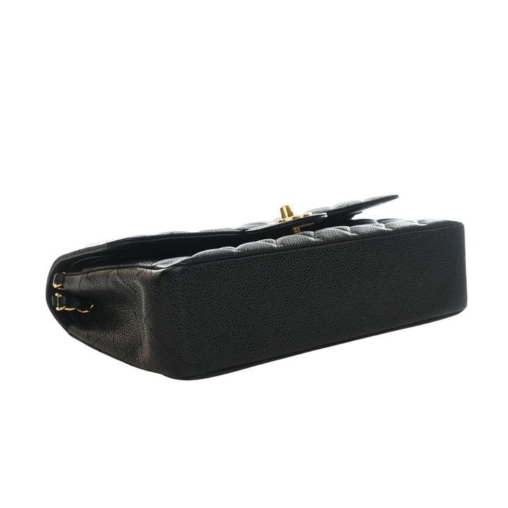 Classic Double rabat Moyen Cuir caviar Noir