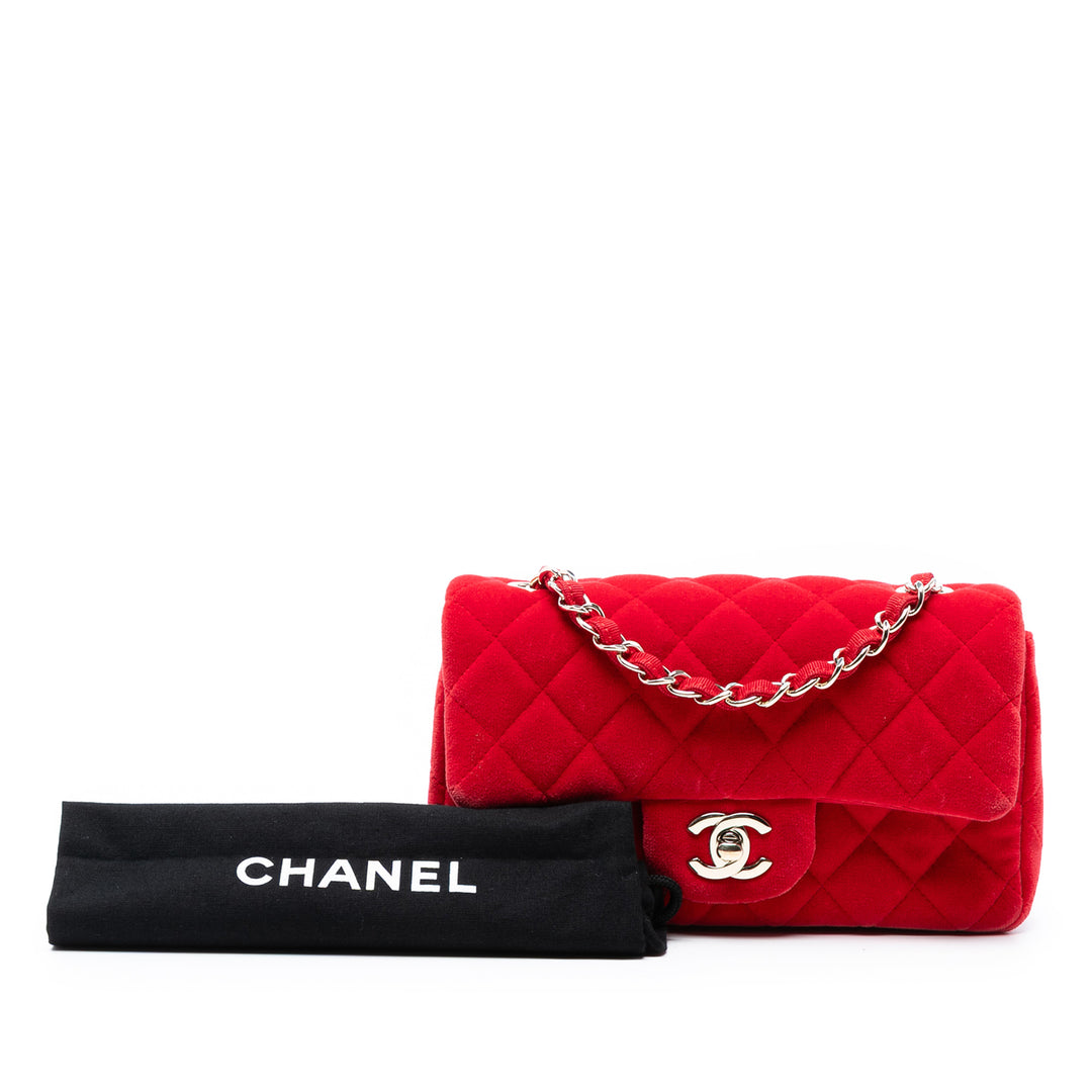 Chanel Mini Rectangular Classic Velours Simple rabat