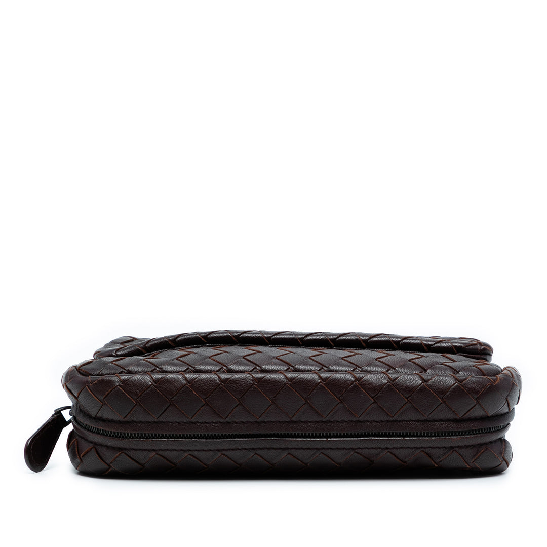 Bottega Veneta Mini Nappa Intrecciato Expandable Chain Flap Sac porté croisé Marron – GABY PARIS Authentique