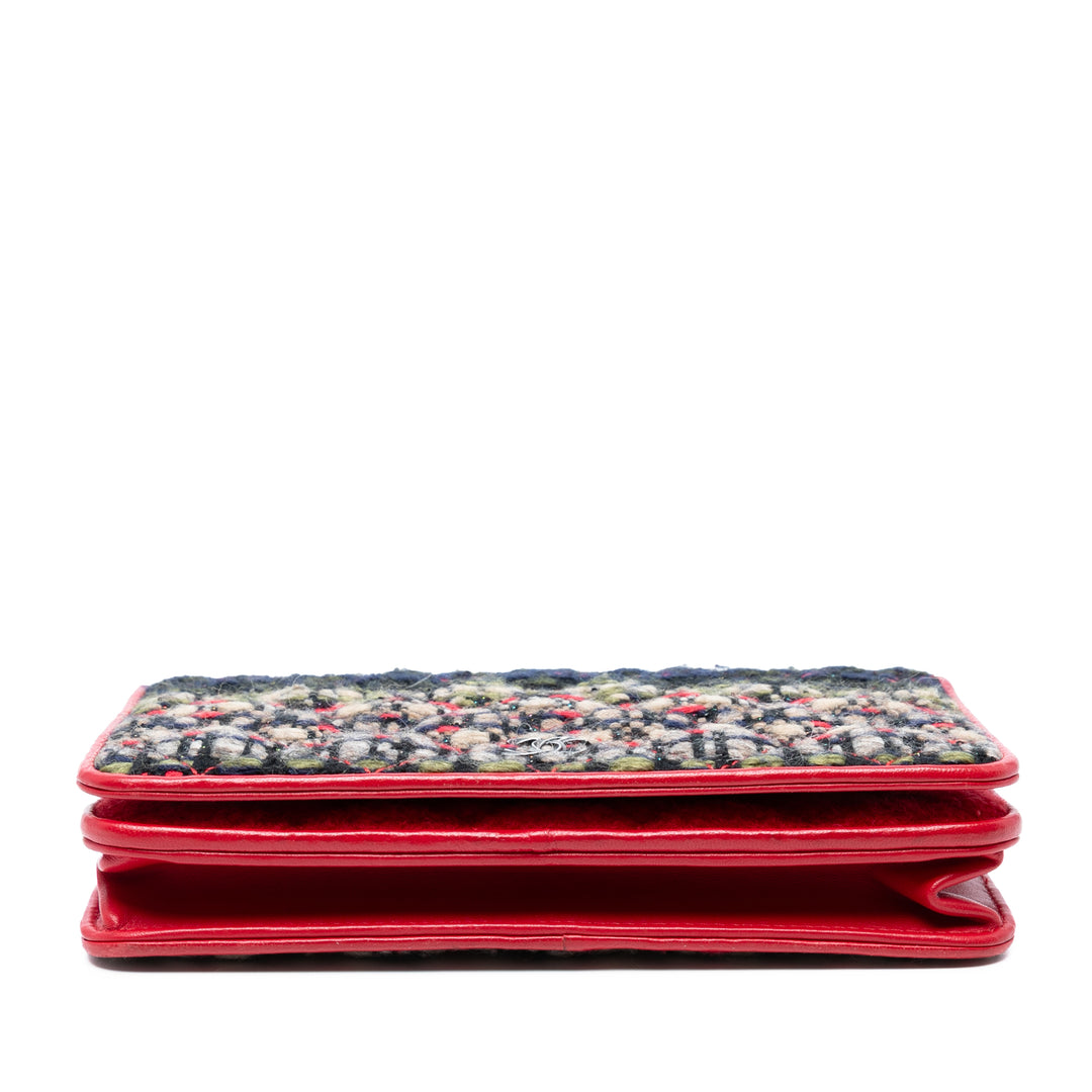 Chanel CC Matelassé Tweed Wallet on Chain Multi