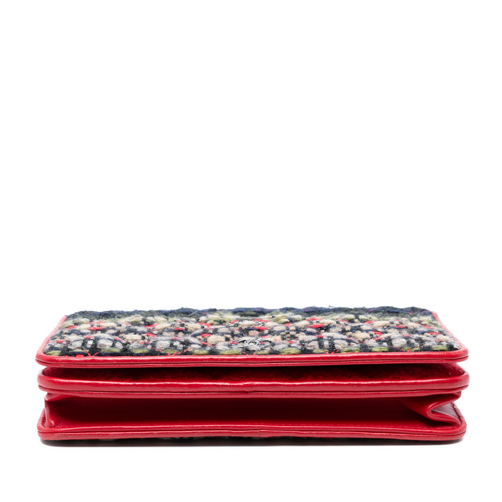 Chanel CC Matelassé Tweed Wallet on Chain Multi