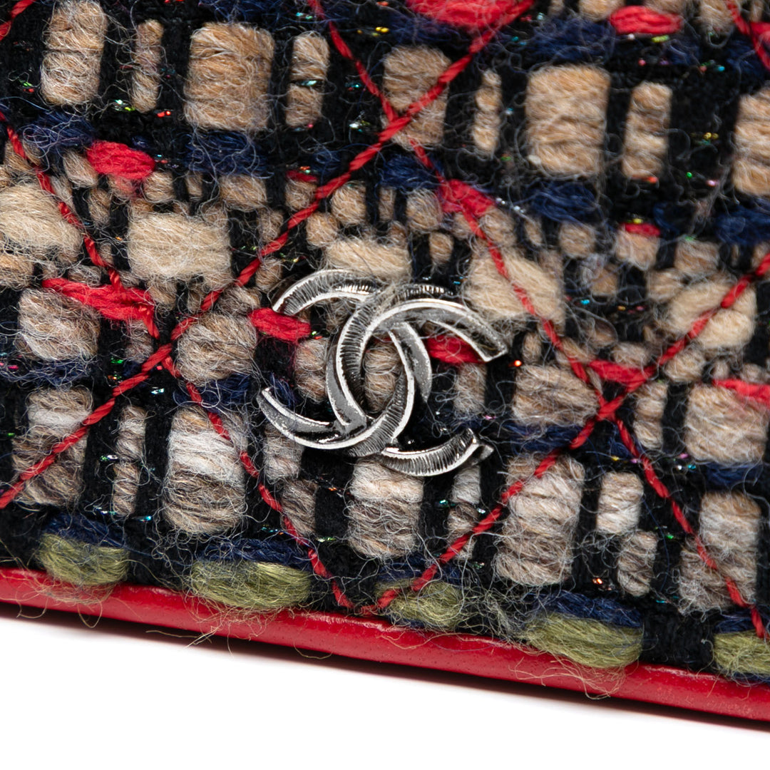 Chanel CC Matelassé Tweed Wallet on Chain Multi