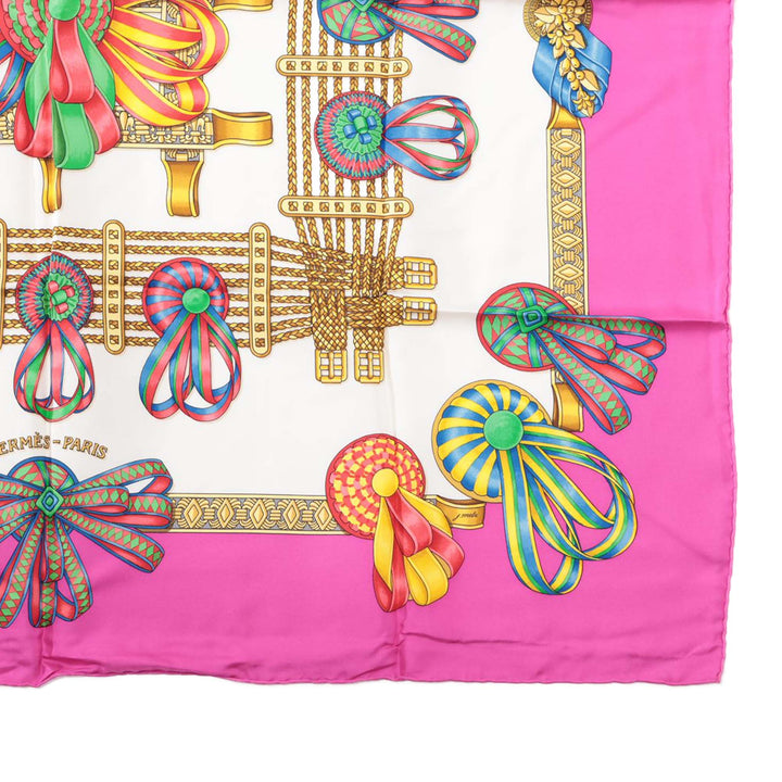 Hermès Les Rubans du Cheval Soie Foulard 90 Multi