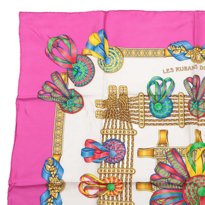 Hermès Les Rubans du Cheval Soie Foulard 90 Multi