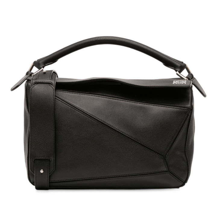 LOEWE Medium Cuir de veau Puzzle Sac cartable Noir – GABY PARIS Authentique