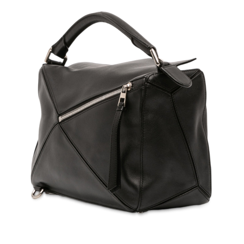 LOEWE Medium Cuir de veau Puzzle Sac cartable Noir – GABY PARIS Authentique