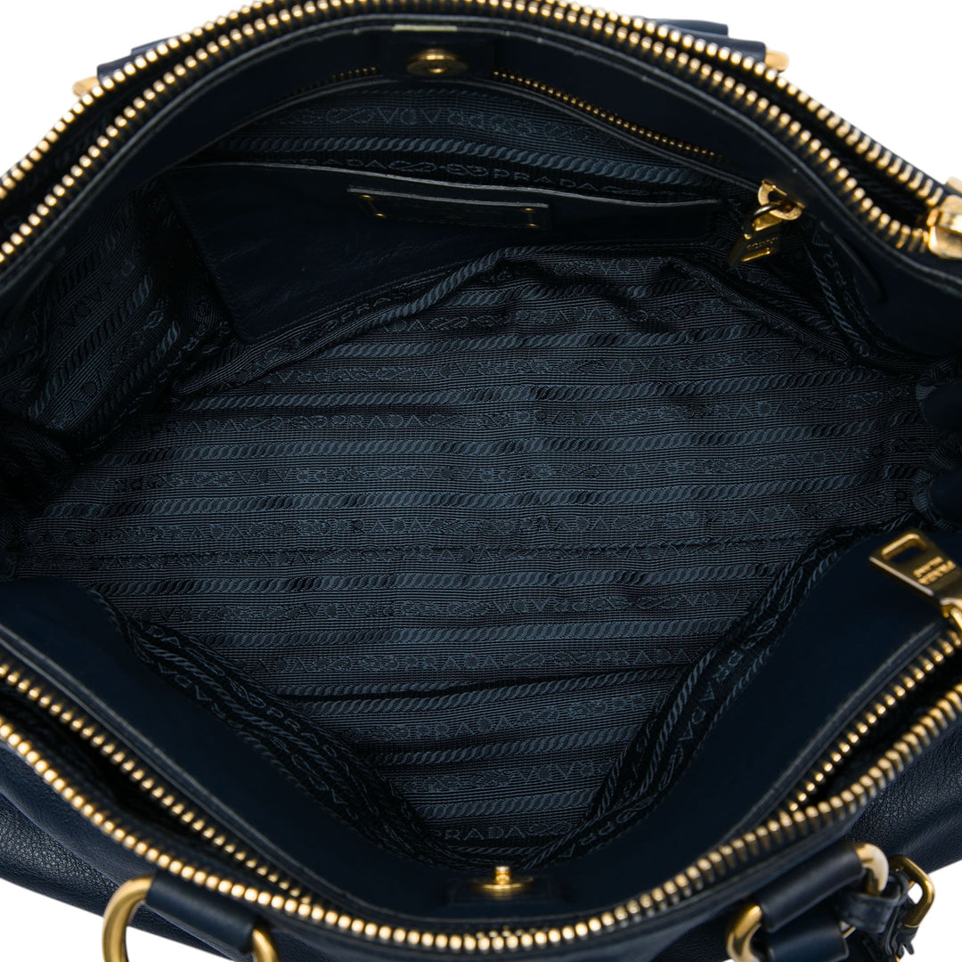 Prada Soft Veau Double Zip Convertible Cabas