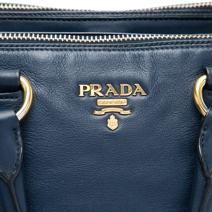 Prada Soft Veau Double Zip Convertible Cabas