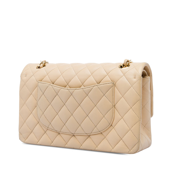 Classic Double rabat Moyen Cuir d'agneau Beige