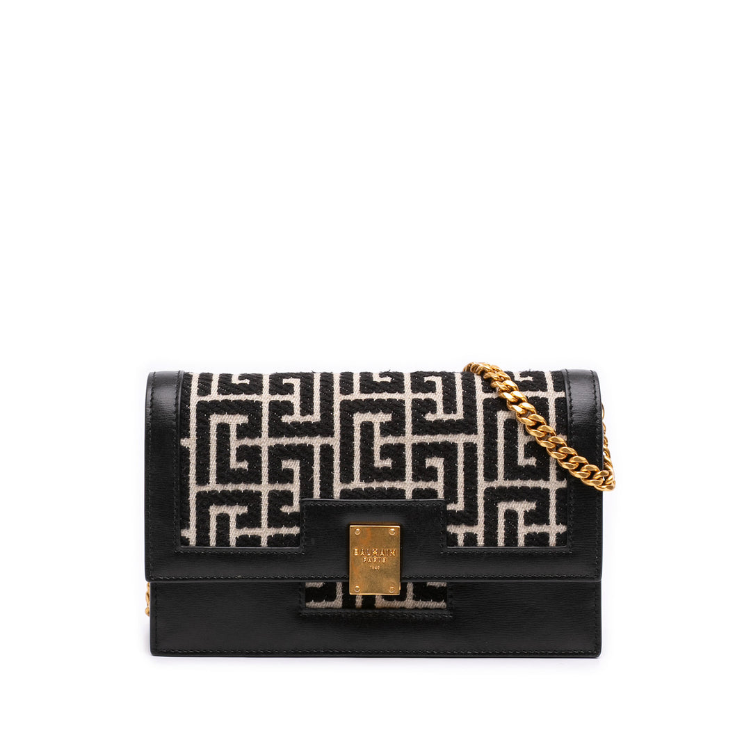 Balmain à finitions Jacquard 1945 Heritage Sac Mini Cuir
