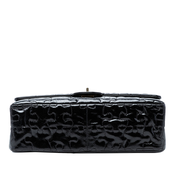 Chanel Reissue 2.55 Crackled Cuir verni Puzzle Double rabat 226