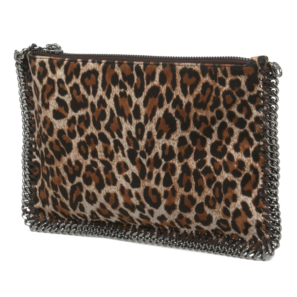 Stella McCartney Falabella Leopard Imprimé Shaggy Deer Sac Marron – vue 2 – GABY PARIS