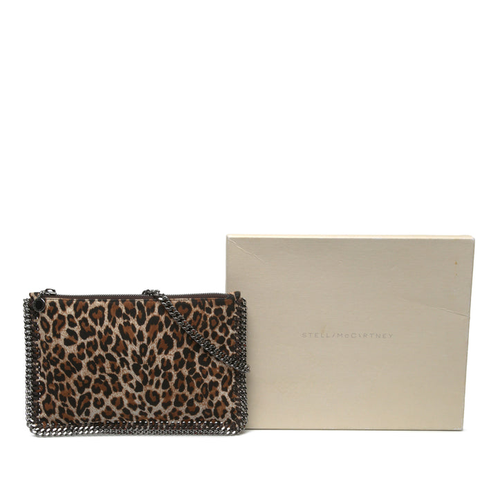 Stella McCartney Falabella Leopard Imprimé Shaggy Deer Sac Marron – vue 6 – GABY PARIS