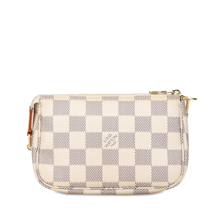 Damier Azur Mini Pochette Accessoires White - Gaby Paris