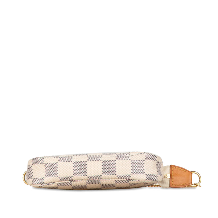 Damier Azur Mini Pochette Accessoires White - Gaby Paris