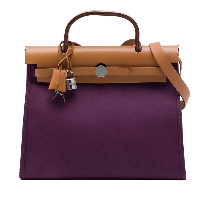 Hermès Herbag Zippé 31 Violet – vue principale – GABY PARIS