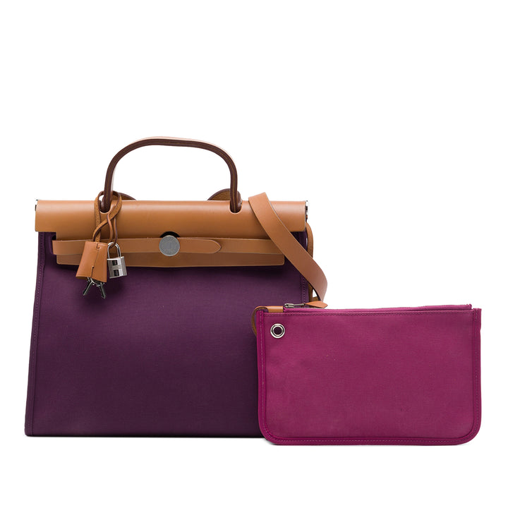Hermès Herbag Zippé 31 Violet – vue 7 – GABY PARIS
