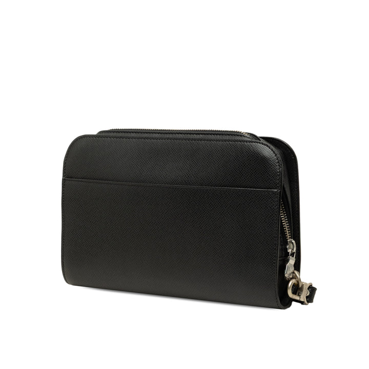 Louis Vuitton Pochette Taiga Baikal Noir – vue 2 – GABY PARIS