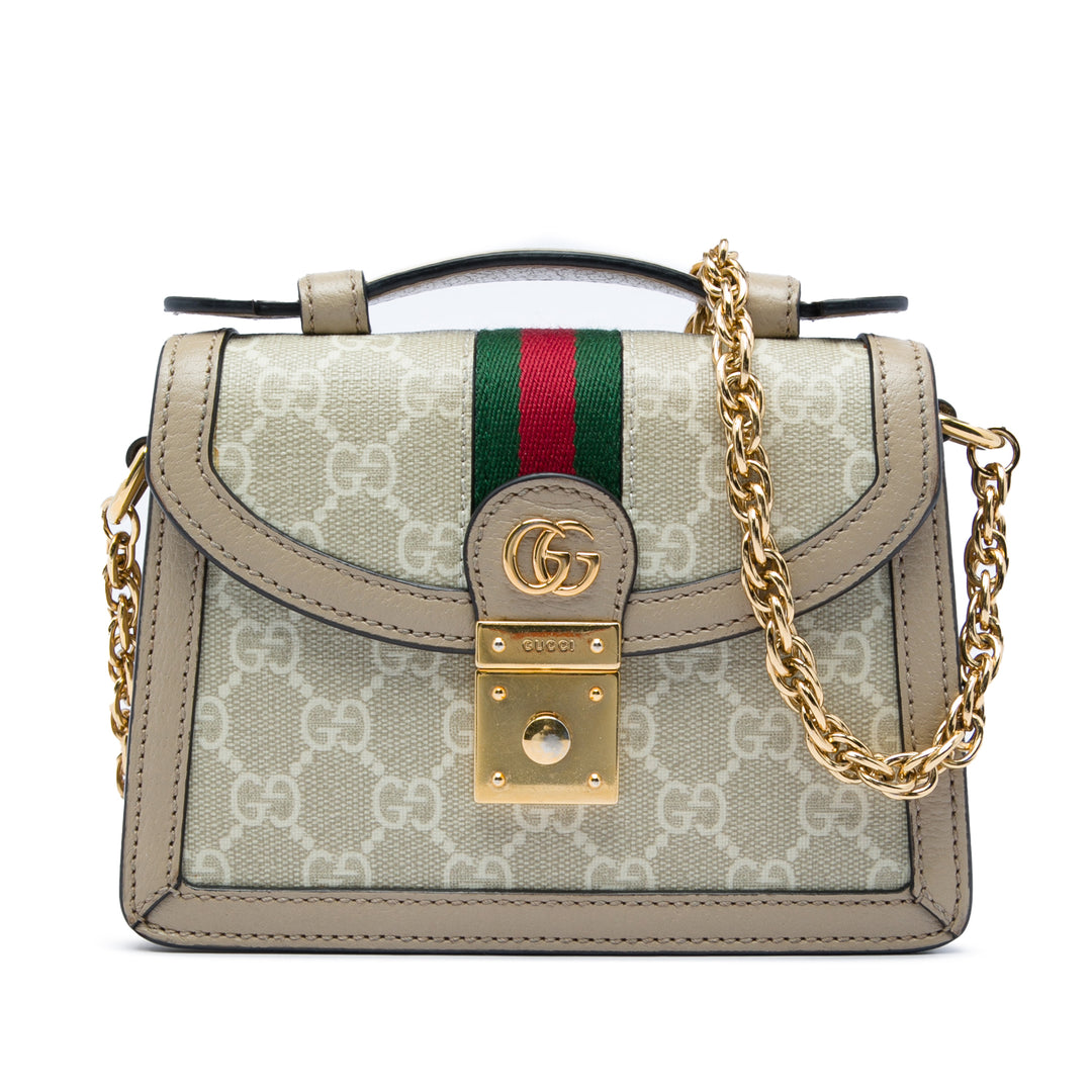 Gucci Web Ophidia sac à Petit GG Supreme Beige