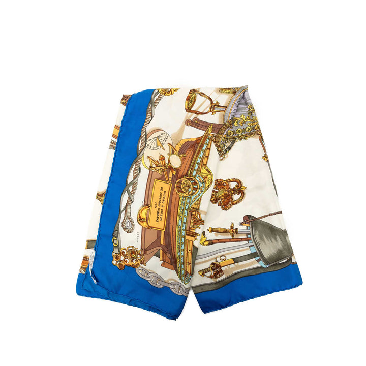 Hermès Musee Foulard 90 Blanc