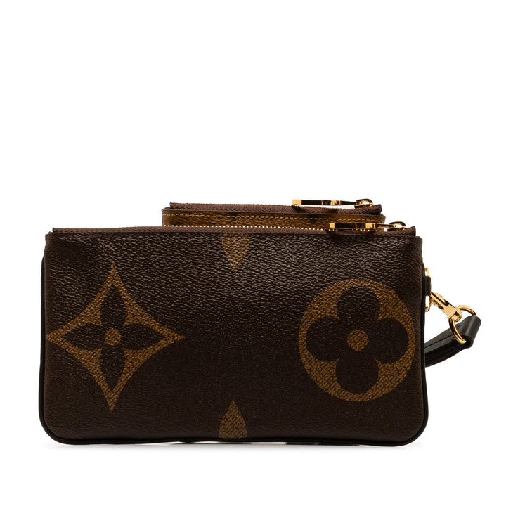 Monogram Reverse Giant Trio Pouch Brown - Gaby Paris