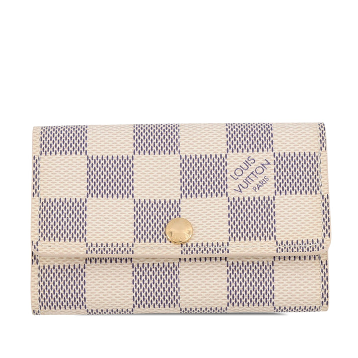 Louis Vuitton 6 Porte-clés Damier Azur Blanc