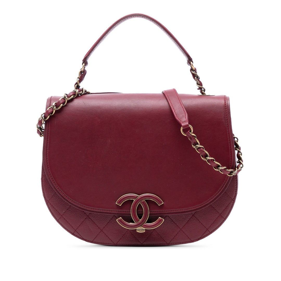 Chanel Medium Cuir de veau Coco Curve à rabat
