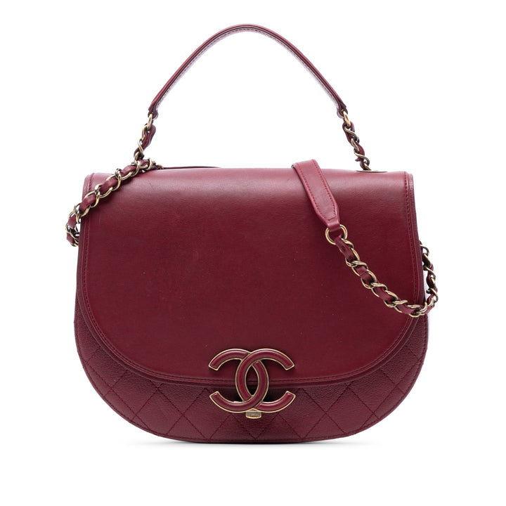Chanel Medium Cuir de veau Coco Curve à rabat
