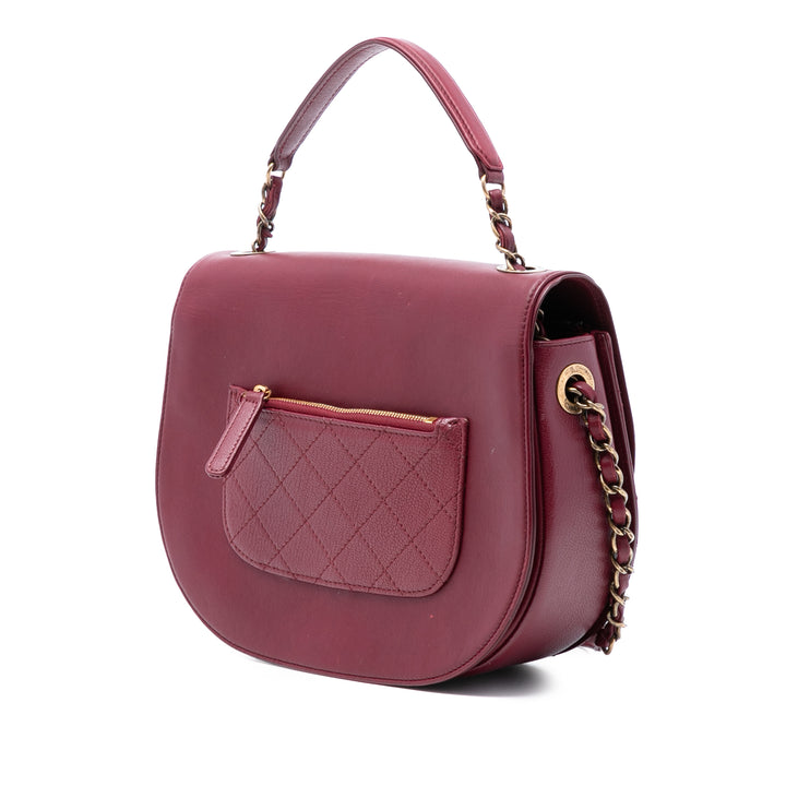 Chanel Medium Cuir de veau Coco Curve à rabat