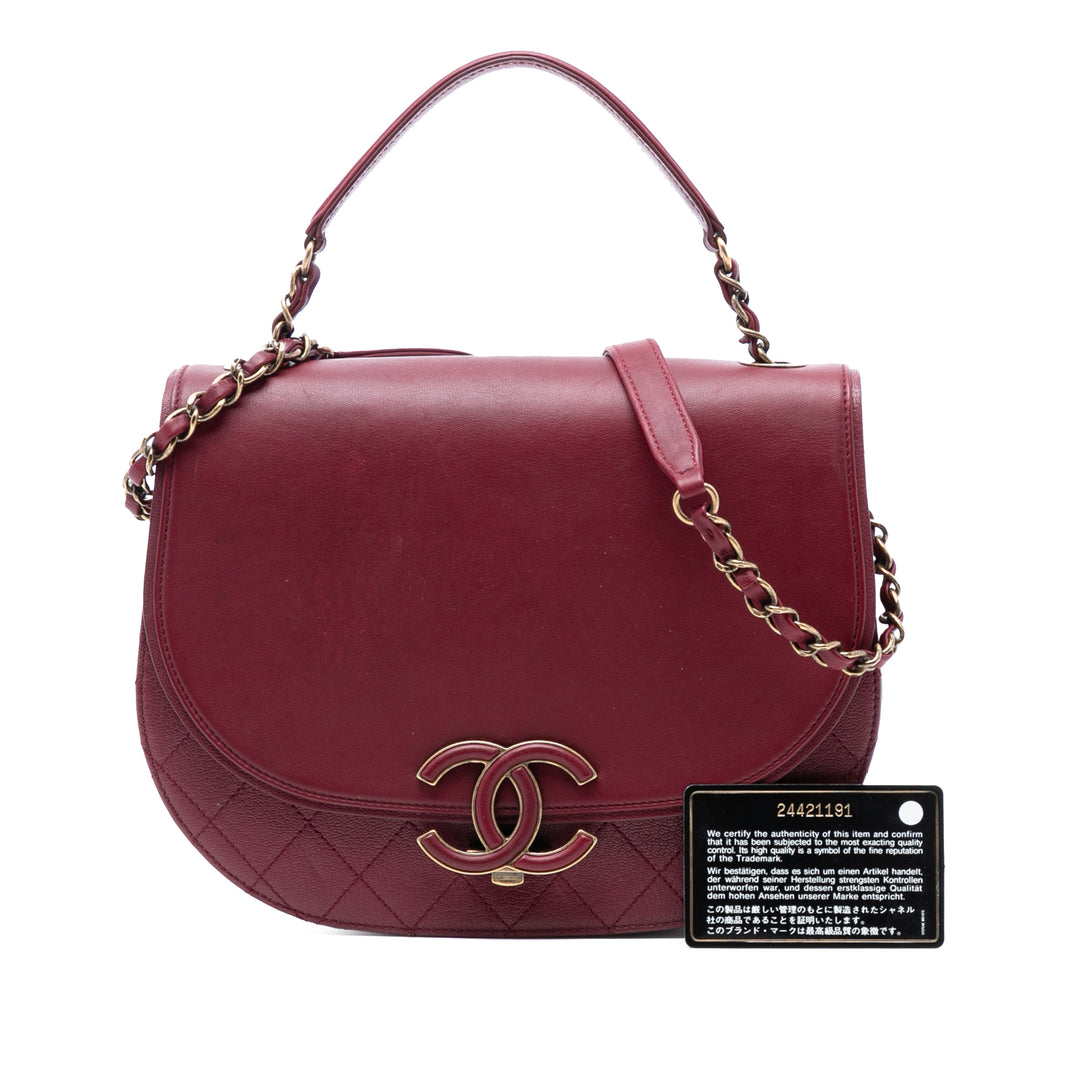 Chanel Medium Cuir de veau Coco Curve à rabat